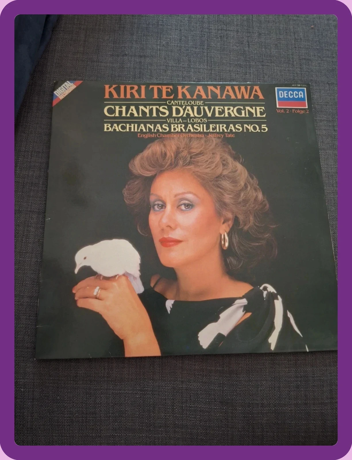 Vinyle 33T Kiri Te Kanawa Chants d Auvergne Vol 2 Decca 1984